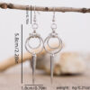 oly-2c9ac142aefe6d7c9da169442fcb68b6 Wholesale Vintage Double Ring Drop Earrings For Women Silver Tone Alloy Punk Retro Pendant Jewelry Fashion Accessory Gift Resale