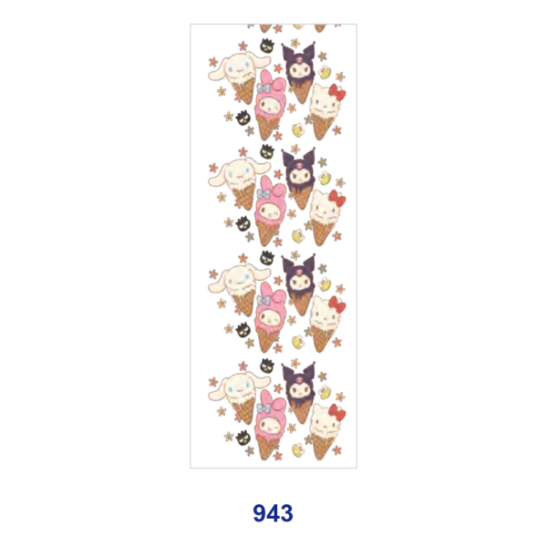 Wholesale 2/8/16pcs Cute Cartoon Doll Motorcycle Cat Bear Rose Text Print Pen and Bookmark Stickers UV DTF Wraps OLY Exclusive