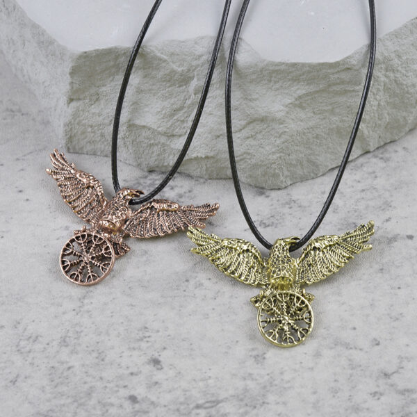 oly-2d11125e05b2accf0a5eb51e2def11cd Wholesale Vintage Crow Pendant Necklace Ancient Red Zinc Alloy Fashion Jewelry Accessory
