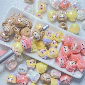Wholesale UV Colorful Cartoon Resin 3D Loose Beads for DIY Phone Charm Keychain Jewelry Making
