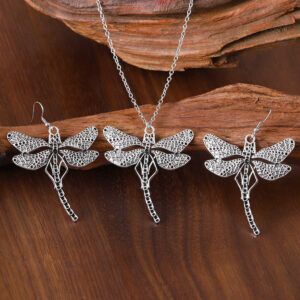 oly-2dcb4a429c2e3fa1f59c7946014db7b1 Wholesale Retro Dragonfly Jewelry Set Vintage Zinc Alloy Earrings Necklace Pendant Trendy Fashion Accessory For Everyday Wear Or Boutique Resale