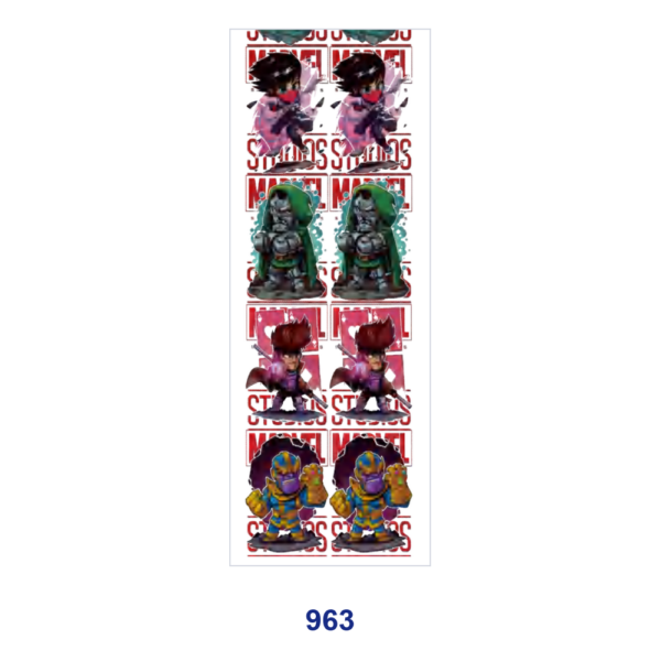 Wholesale 2/8/16pcs Cute Puppy Superhero Dolphin Tiger Wolf Rock Music Character Print Pen and Bookmark Stickers UV DTF Wraps OLY Exclusive