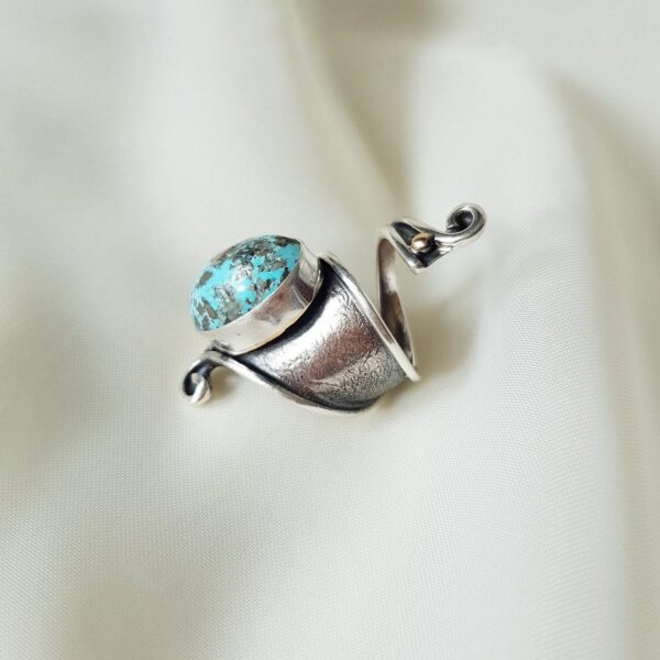 oly-2e3d383ae4a172e4d7297c3e29274bc9 Wholesale Bohemian Vintage Turquoise Open Ring Stylish Silver Tone Adjustable Women S Jewelry Gift For Party Boutique Resale