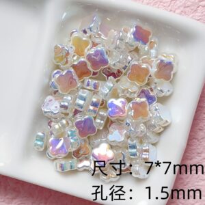 08-[white] four-leaf clover / (sold by piece) see picture for size