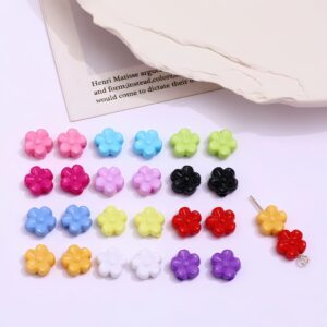 Wholesale Cute Flower Acrylic Loose Beads, DIY Jewelry Making Supplies, Fashion Accessory for Bracelet Necklace Phone Charm