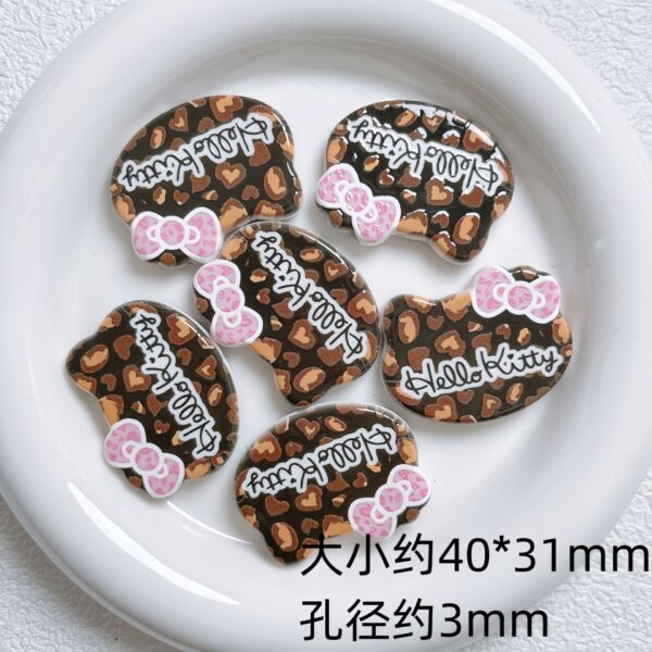 oly-2e652731e9b95ea656a70e5bb0801003 Wholesale Acrylic Loose Beads Light Coffee Cartoon Cat Leopard Print for DIY Phone Charm Bag Charm Craft Supply