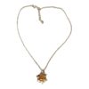 Wholesale Electroplated Zinc Alloy Retro Flower Necklace Earring Set Purple Jewelry Accessory For Boutique Resale