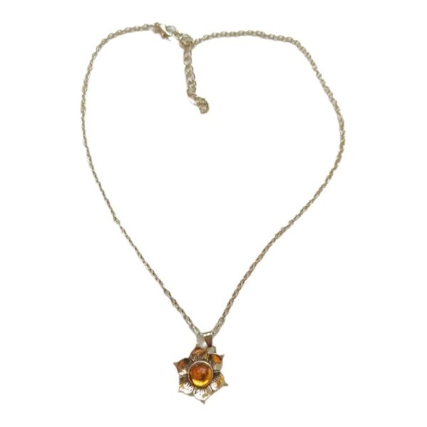 Wholesale Electroplated Zinc Alloy Retro Flower Necklace Earring Set Purple Jewelry Accessory For Boutique Resale