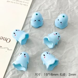 02-light blue / The size is about 15*16mm, the hole diameter is about 2mm (sold by piece)