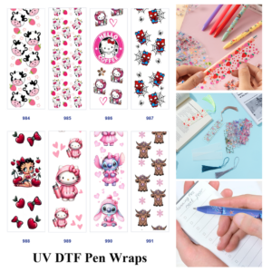 oly-2ed292a108d12d4f864cdd1fa59f102a Wholesale 2/8/16pcs Cute Farm Cow Cartoon Super Hero Lovely Character Print Pen and Bookmark Stickers UV DTF Wraps OLY Exclusive