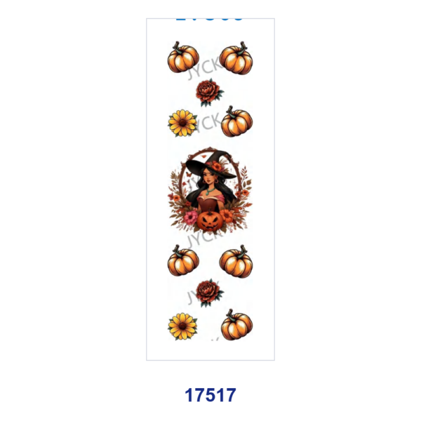 Wholesale 2/8/16pcs Autumn Floral Princess Witch Pattern Pen and Bookmark Stickers UV DTF Wraps OLY Exclusive