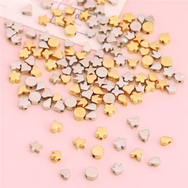 oly-2f4c23ff7319dd32c6525497182921dc Wholesale Gold Electroplated Acrylic Heart & Star Spacer Beads for DIY Jewelry Making, Fashion Accessory, Gift and Boutique Resale