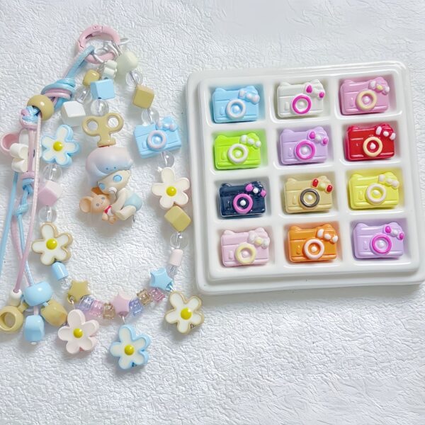 oly-2f5289ff5c56efb1804b1ac4205a6ae5 Wholesale Trendy Acrylic Bow Camera Loose Beads for DIY Phone Chain Keychain Jewelry Accessory
