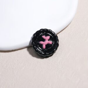 02-black / Size is about 23*23mm, hole diameter is about 2.5mm