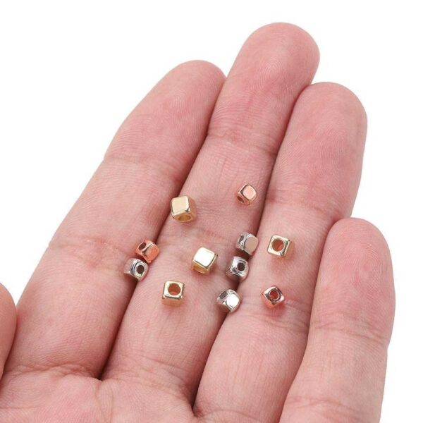 oly-2ff1e80fddd64a353794600e9a51280a Wholesale 200pcs 3mm Electroplated Ancient Bronze Square Plastic Spacer Beads for DIY Jewelry Making Craft Supply