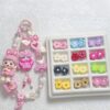 oly-300c0069e29ab8f7b2bd0d16207b6a10 Wholesale Five Petal Flower Acrylic Beads DIY Jewelry Making Phone Strap Keychain Bag Charm Craft Supply