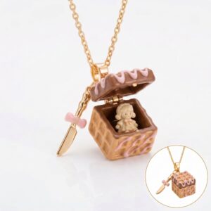 Waffle Opening Necklace