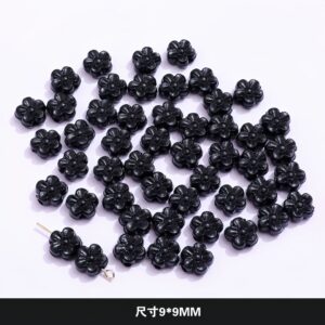 01-black / Size is about 9mm (sold by the piece)