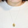 Wholesale Retro Fruit Pendant Necklace Electroplating Copper Pomegranate Charm Electroplated Copper Jewelry Accessory For Boutique Resale