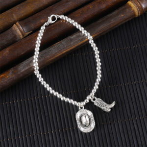 Wholesale Western Cowboy Hat And Boot Bracelet Trendy Fashion Accessory For Anniversary Gift