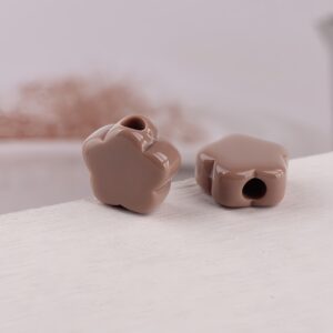10-coffee color / Size is about 14mm, hole diameter is about 3.9mm