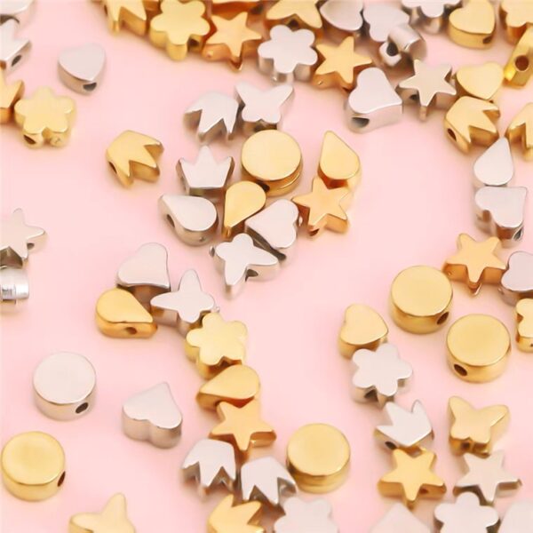 oly-310b7e237ac755eb0ff4c834c6e17a3e Wholesale Gold Electroplated Acrylic Heart & Star Spacer Beads for DIY Jewelry Making, Fashion Accessory, Gift and Boutique Resale
