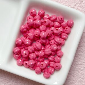 12-rose red / Size is about 5mm, hole diameter is about 1.5mm