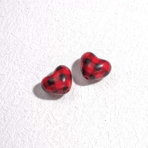 20-black grid red / See pictures for size (sold by the piece)