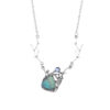 Wholesale Stylish Antler Pendant Necklace Colorful Zircon Ancient Silver Alloy Fashion Animal Jewelry Gift For Boutique