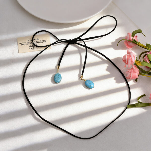 oly-31adc10ea37e1d2fa034ee293f1fe62a Wholesale Trendy Turquoise Pendant Necklace Geometric Charm Choker Party Jewelry Accessory