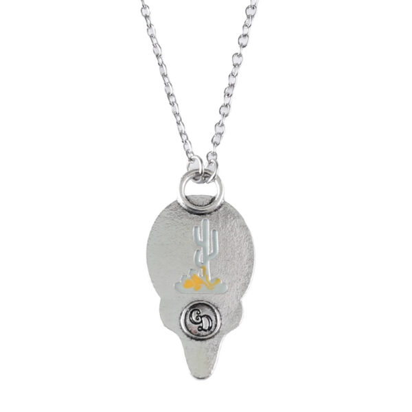 oly-31d5203db8590b58033f70e7c83a460f Wholesale Retro Cactus Pendant Necklace Irregular Oil Drop Design Antique Silver Tone Chic Jewelry Accessory For Gift And Boutique Resale