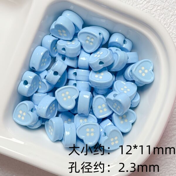 oly-31ecccada8f2b86e26dbfca3a03adce8 Wholesale Trendy Acrylic Love Button Beads Baking Paint Finish DIY Jewelry Making Supplies for Bracelet Necklace Craft