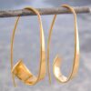 Wholesale Retro Geometric Hoop Earrings Spiral Polished Alloy Party Wear Jewelry Accessory
