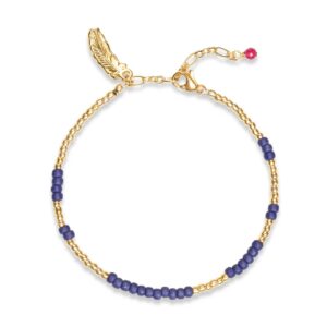 Dark blue beaded bracelet
