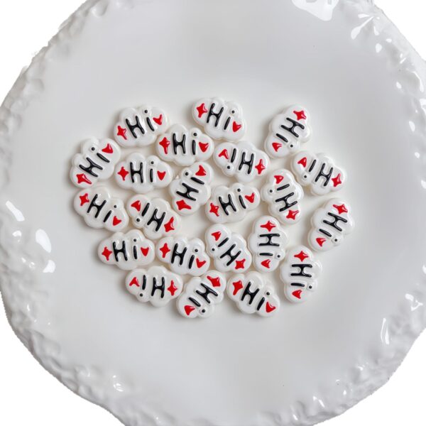 Wholesale Cloud Shape Acrylic Loose Beads Drip Oil Finish for DIY Phone Chain Bag Charm Jewelry Making