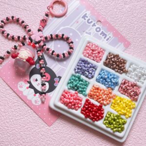 Wholesale Colorful Pearlescent Acrylic Peanut Beads DIY Jewelry Making Kit Fashion Accessory for Necklace Bracelet Phone Chain