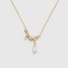 Wholesale Finish Drop Pearl Necklace Electroplating Copper With Sparkling Crystals Elegant Everyday Jewelry Gift For Women