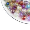 oly-33b006ff6d31c5015b7596c66a2b0b86 Wholesale Trendy Loose Cat Eye Beads 12mm Starry Pattern UV Coated Electroplated Plastic Resin for DIY Jewelry Making