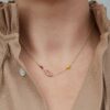 Wholesale Stainless Steel Tennis Racket Necklace Bracelet Set 18K Gold Plated Sporty Jewelry For Fans Gift