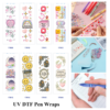 oly-34bdeafcce809e2c7f883a9d732cdb80 Wholesale 2/8/16pcs Pastel Kawaii Inspirational Cartoon Style Pen and Bookmark Stickers UV DTF Wraps
