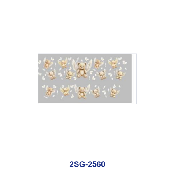 Wholesale 8pcs Angel Bear Butterfly Label Print 3oz Cup Stickers Wrap OLY Exclusive