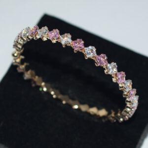 Sl-1238- bracelet gold plated pink white 4