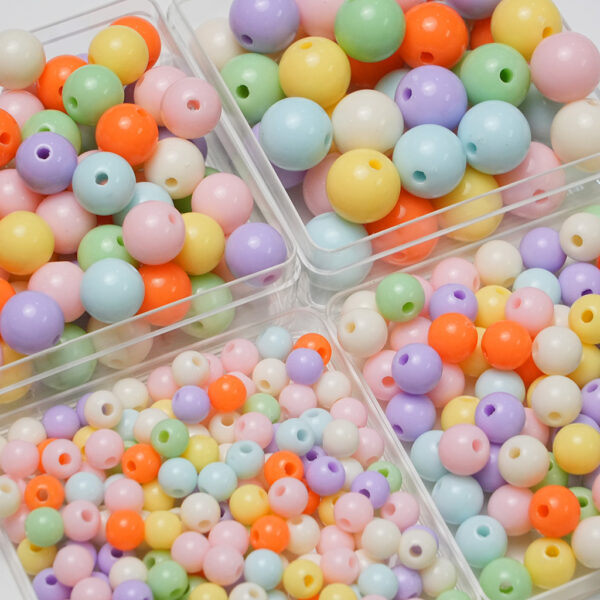 oly-350d9b34dec2d574c9d3c8ca50640da6 Wholesale Colorful Cream Candy Macaron Acrylic Round Beads DIY Bracelet Making Jewelry Accessory Stylish Loose Beads for Boutique Resale
