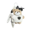 oly-354e12d35bd6200ba92be6a242403928 Wholesale Chic White Plush Bear Keychain Bow Bag Charm Cute Car Key Accessory Birthday Gift For Women