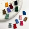 oly-3552394585ddd8a30c02478fb2a3accd Wholesale Colorful Flocked Bear Beads Acrylic DIY Charm Supplies for Jewelry Making Earrings Fashion Accessory