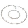 Wholesale French Style Imitation Pearl Rhinestone Bridal Jewelry Set Necklace Bracelet Earrings For Party Wear