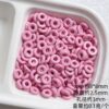 Wholesale Acrylic Donut Spacer Beads Pink Baking Paint Finish DIY Jewelry Phone Chain Accessory