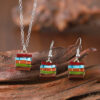 oly-359b800848b40e5da952c063be0b1720 Wholesale Retro Colorful Book Pendant Earrings Trendy 3D Charm Earrings For Casual Everyday Jewelry Accessory Gift