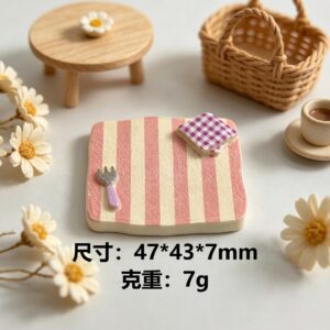 Striped checkered plate-pink