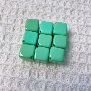 02-cyan / Size is about 10mm, hole diameter is about 3mm